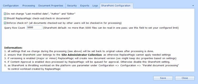Configurazione di SharePoint per ReplaceMagic